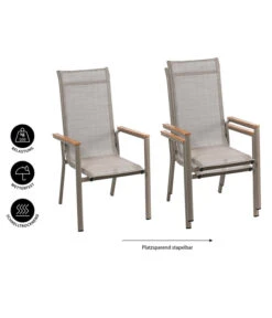 Dehner Stapelstuhl Cleveland, Hellbraun -Dehner 6894083 WE IG 001 StapelstuhlCleveland