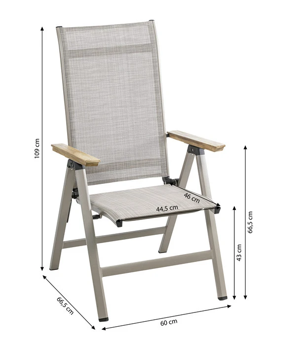 Dehner Klappsessel Cleveland, Hellbraun 7 Dehner Klappsessel Cleveland, Hellbraun – Bild 5