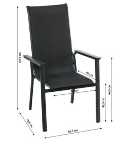 Dehner Stapelstuhl Cleveland, Dunkelgrau -Dehner 6894133 WE BG 001 StapelstuhlClevelandNeu