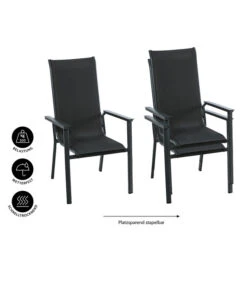 Dehner Stapelstuhl Cleveland, Dunkelgrau -Dehner 6894133 WE IG 001 DehnerStapelstuhlCleveland