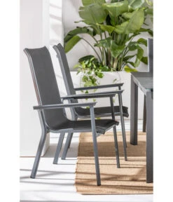 Dehner Stapelstuhl Cleveland, Dunkelgrau -Dehner 6894133 WE MO 001 StapelstuhlClevelandGrau