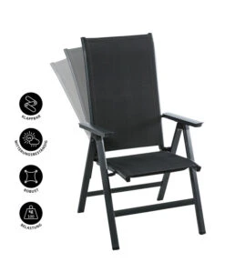 Dehner Klappsessel Cleveland, Dunkelgrau -Dehner 6894141 WE IG 001 KLAPPSESSELCLEVELANDGRA