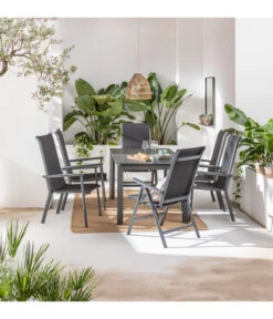 Dehner Stapelstuhl Cleveland, Dunkelgrau -Dehner 6895379 6894133 6894141 WE MO 001 StapelstuhlClevelandGrau