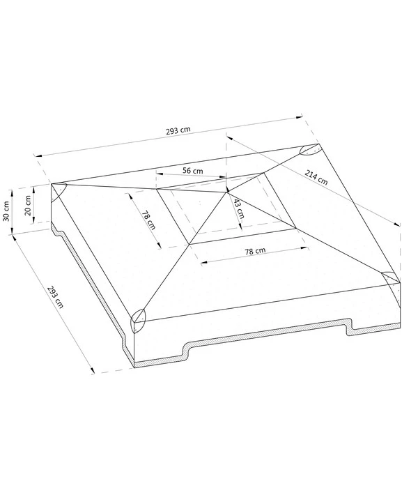 Dehner Ersatzdach Pavillon Granada, Ca. B293/T293 Cm 4 Dehner Ersatzdach Pavillon Granada, Ca. B293/T293 Cm – Bild 2