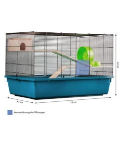 Dehner Lieblinge Nagerheim Paleromo, Ca. B75/H50/T47 Cm -Dehner 6917652 WE BG 001 NagerheimPalermo75blau