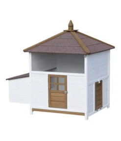 Dehner Hühnerstall Florenz, Weiß/braun, Ca. B122,3/H120,7/T91,7 Cm