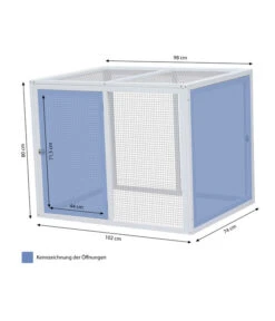 Dehner Freilauf Florenz, Weiß, Ca. B102/H80/T74 Cm -Dehner 6919617 WE BG 001 MQFreilaufFlorenzWeiss