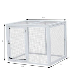 Dehner Freilauf Florenz, Weiß, Ca. B102/H80/T74 Cm -Dehner 6919617 WE DE 001 MassgrafikMQFreilaufFlorenzweiss