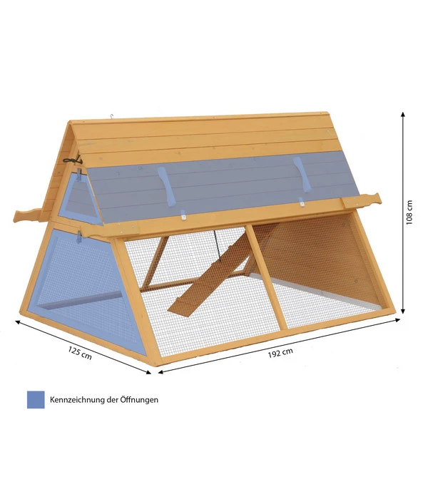 Dehner Lieblinge Hühnerstall Inga, Ca. B192/H108/T125 Cm 8 Dehner Lieblinge Hühnerstall Inga, Ca. B192/H108/T125 Cm – Bild 6