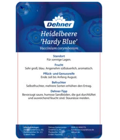 Heidelbeere 'Hardyblue' 9 Heidelbeere 'Hardyblue' -Dehner 7665490 HeidelbeereHardyblue Etikett 2
