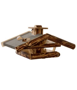 Dehner Natura Futterhaus Watzmann, Geflammt, Inkl. Ständer, Ca. B40/H133/T55 Cm -Dehner X005452800 BildFS 001 FutterhausWendelsteinGeflammt 1